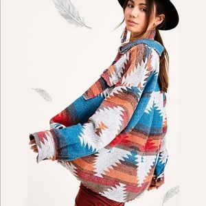 Southwestern design shacket.  Never worn.  Size Small, fist medium.